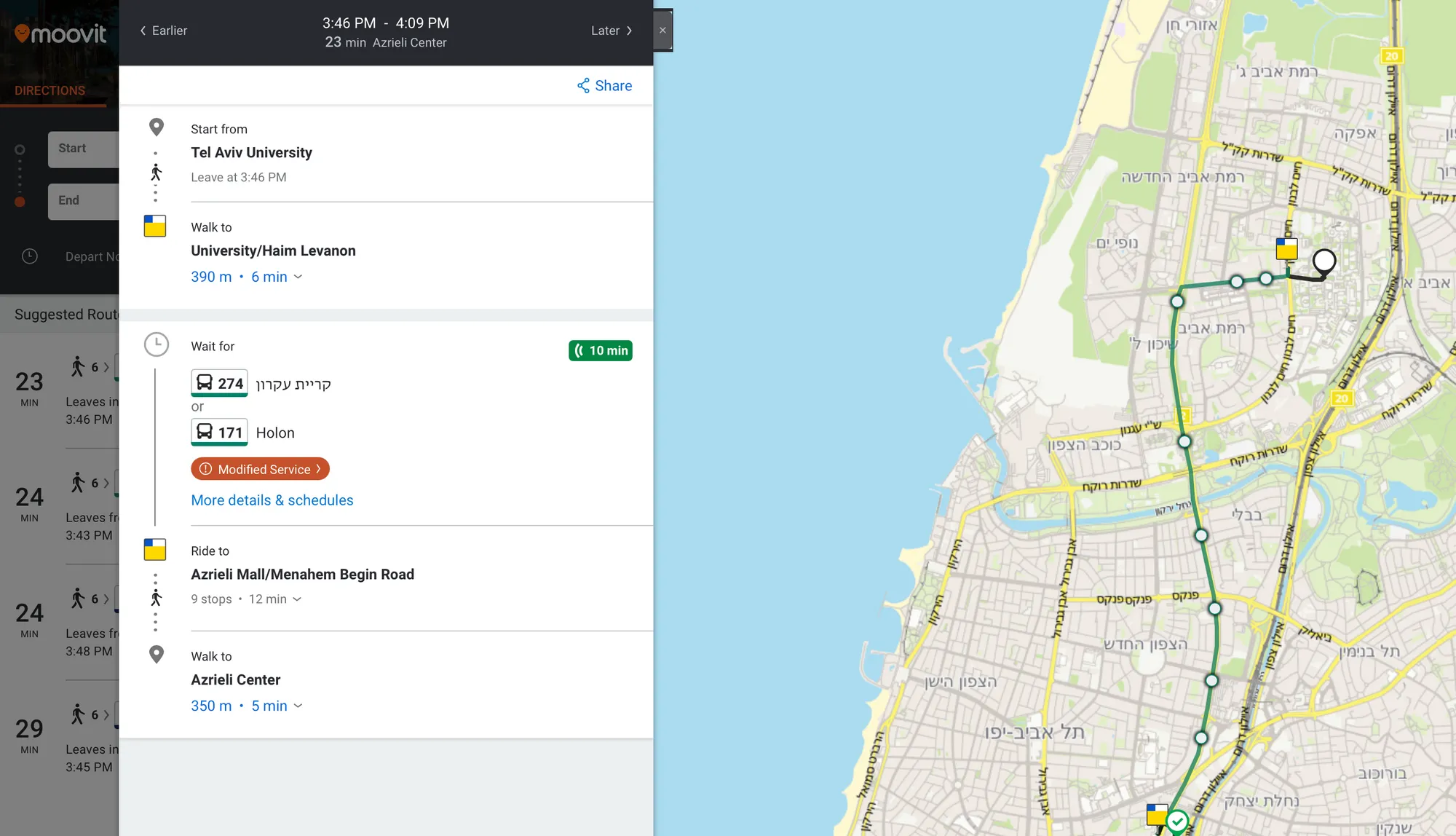 Real Time in Moovit